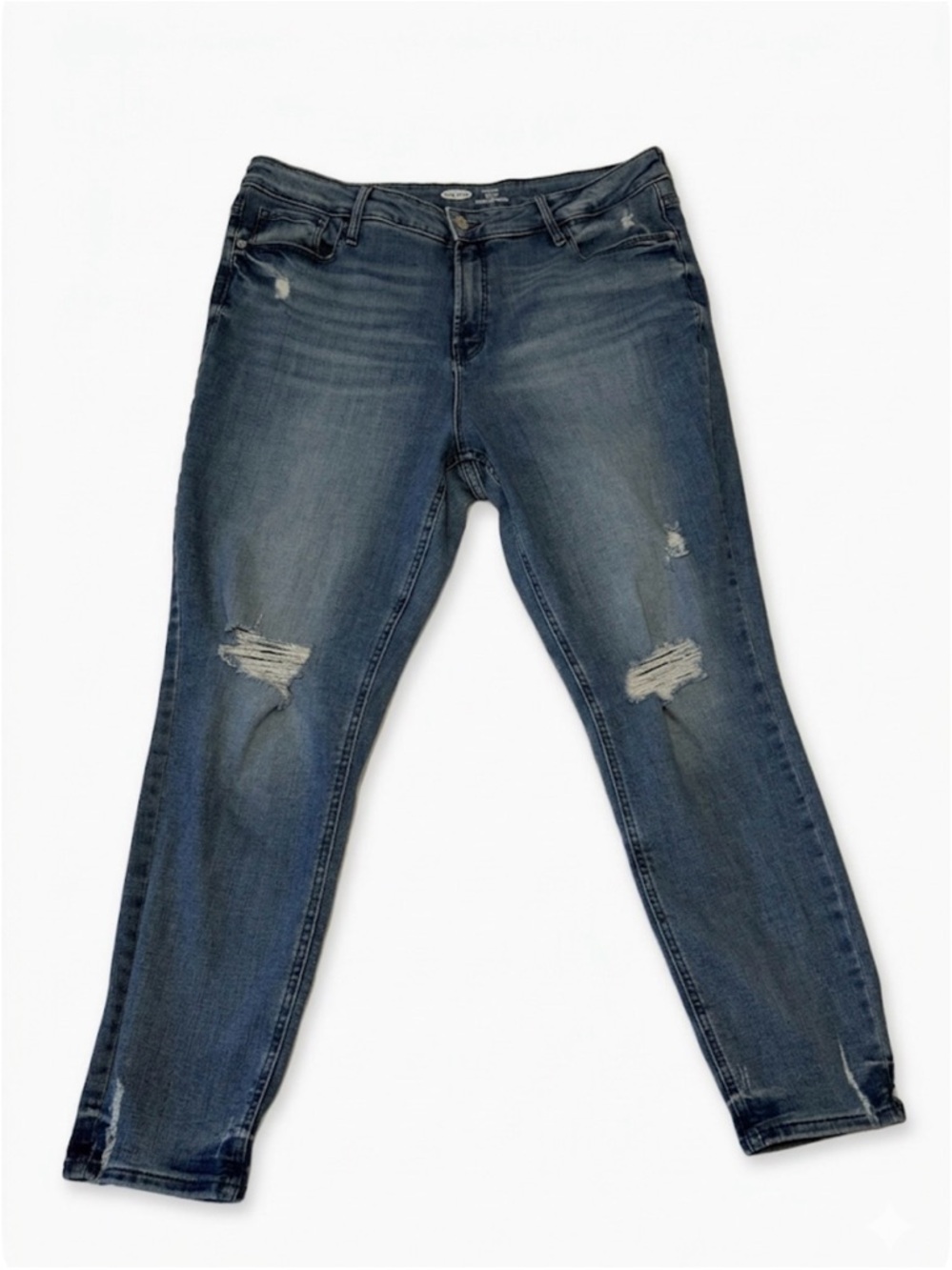 Old Navy Rockstar High Rise Distressed Skinny Jeans Blue Size 16
